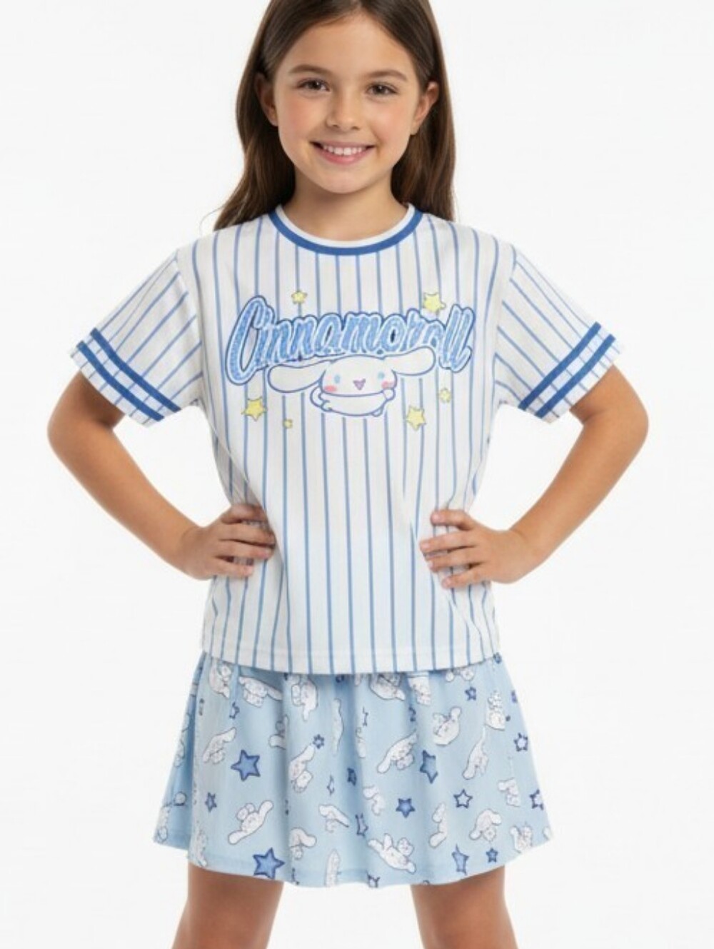 Sanrio Cinnamoroll Two-Piece Set in White and Light Blue